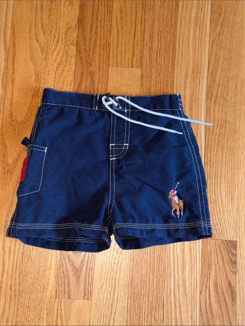 🐎 Polo by Ralph Lauren Navy Kids Swim Trunks with Embroidered Pony 18 months